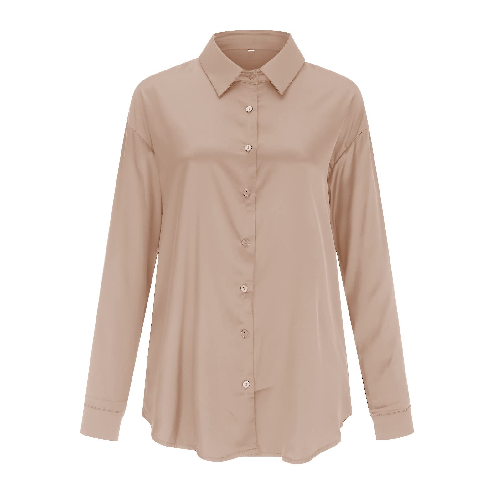 Genérico Blusas De Mujer Elegantes Blusa Top Casual Camisa Sueltas Holgado T Shirt Informal Túnica Transpirable Slim Fit Tallas Grandes Camiseta Cómoda