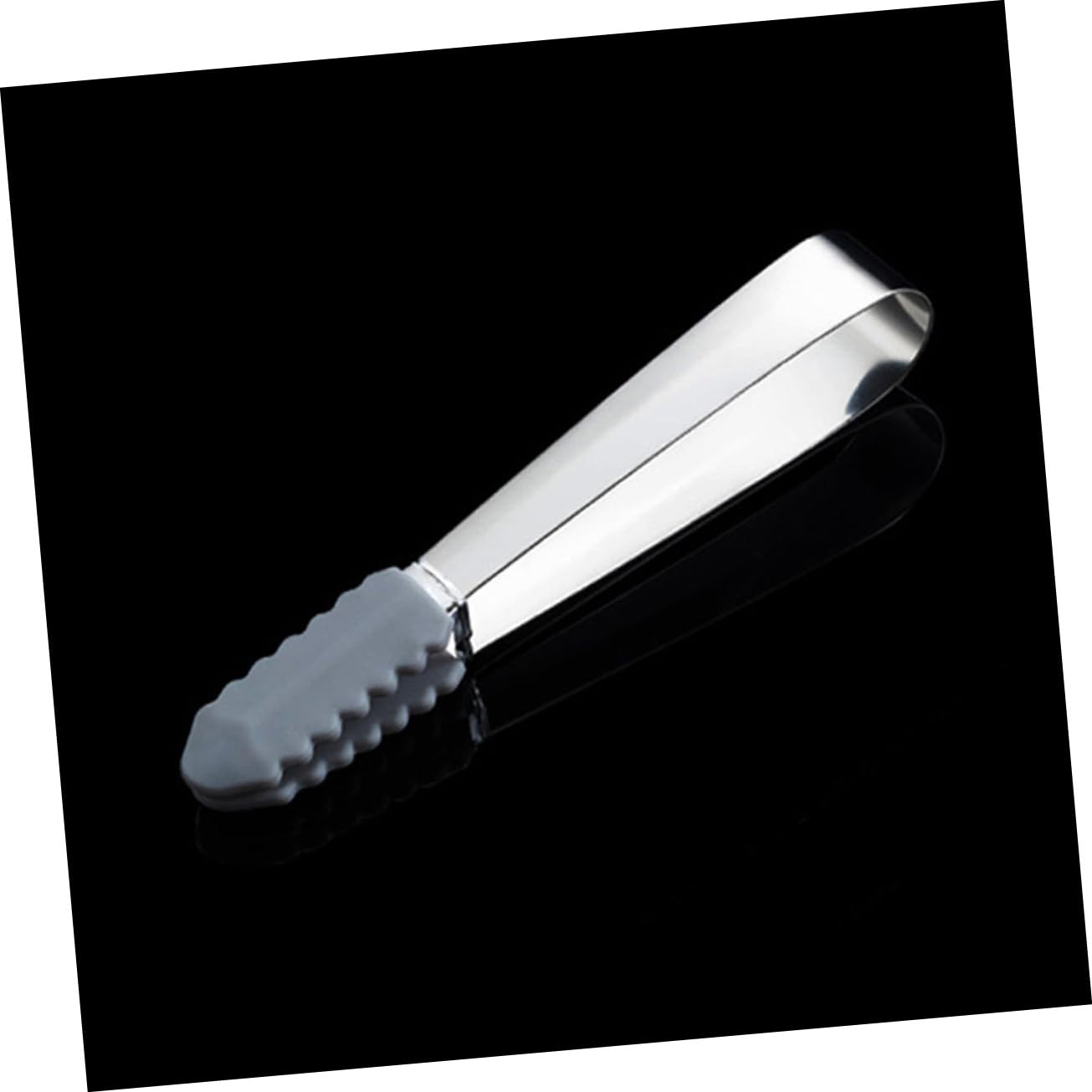Unomor Ice Serving Tong Silicone Mini Sugar Cube Tongs Multi-use Stainless Steel Tong