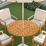 Photo Gallery odot tovaglia rotonda da esterno con foro per ombrellone, impermeabile copritavolo rotondo tovaglia con elastico per tavoli da giardino,tavolo da patio ed esterni, tessitura (marrone,l:114-137cm) Photo Gallery odot tovaglia rotonda da esterno con foro per ombrellone, impermeabile copritavolo rotondo tovaglia con elastico per tavoli da giardino,tavolo da patio ed esterni, tessitura (marrone,l:114-137cm)