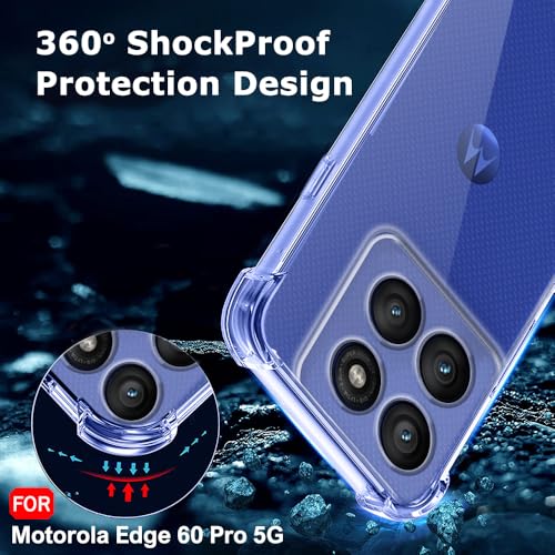 Image of TheGiftKart Crystal Clear Back Cover Case for Motorola Moto Edge 60 Pro 5G | Shockproof Soft TPU Case | Cushioned Edges for Ultimate Protection Back Cover Case (TPU, Transparent)