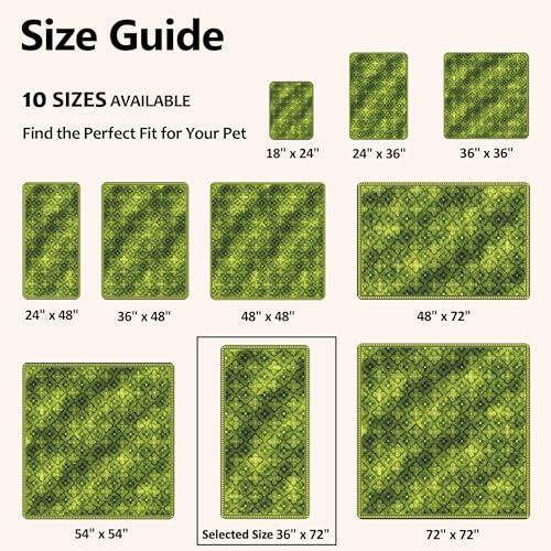 Image of Washable Pee Pads for Dogs, Reusable Puppy Potty Training Pads, Ultra-Absorbent Thick Waterproof Leak-Proof Non-Slip Pads & Mat for Crate, Playpen, Floor, Whelping & Housebreaking , 2 Pack 36 inchx72 inch