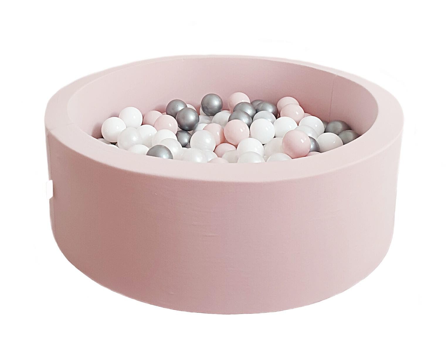 Runder Trockener Bällebad für Babys & Kinder 200 Bälle in Rosa 30x90 cm Baumwollstrickware Baumwollstrickware Waschbarer Bezug Kinderzimmer