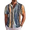 COOFANDY Men’s Hawaiian Shirt Short Sleeve Floral Button Down Shirts Tropical Holiday Beach Shirts