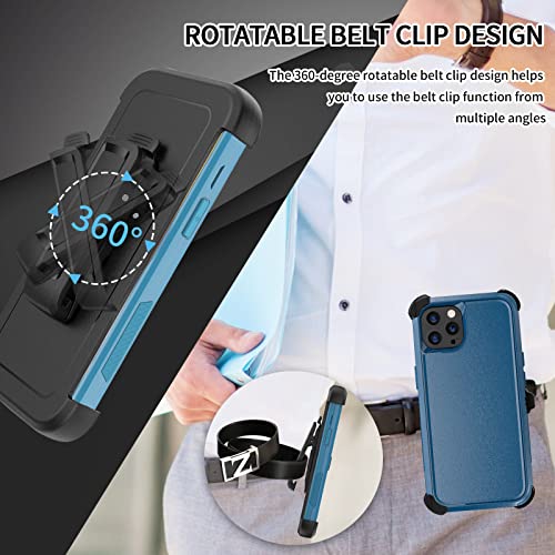 Unitedtime For Iphone 13 Pro Max Case Magnetic With Belt-Clip Holster Compatible With Magsafe, Rugged Shockproof Military Grade Phone Cover Heavy Duty (Navy Blue) #TOP5