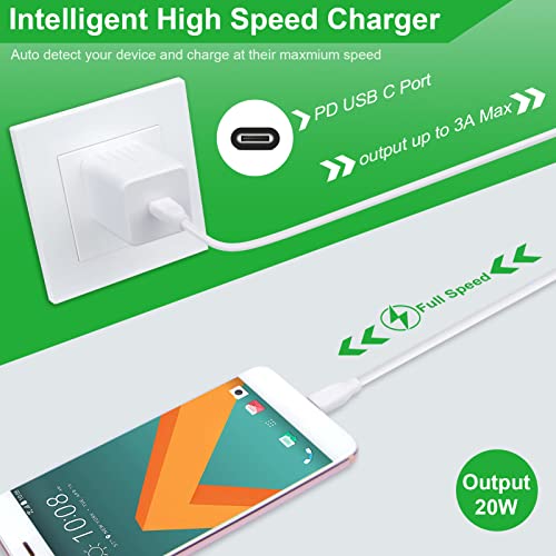 Pixel 7 6 Fast Charger For Google Pixel 7 Pro 6A 6 Pro 5A 5 4A 4 Xl 3A 3Xl 2,20W Fast Usb C Wall Charger Pd Power Adapter With 6Ft Type C To C Cable For Samsung Galaxy S23 S22 S21 S20 Z Flip3 A53 A13 #TOP2