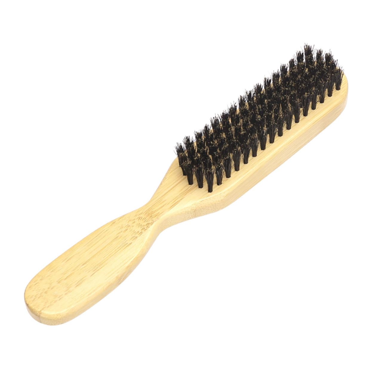 Beatifufu Natural Boar Bristle Beard Brush for Men Beard Grooming Tool Travel-sized Wooden Handle