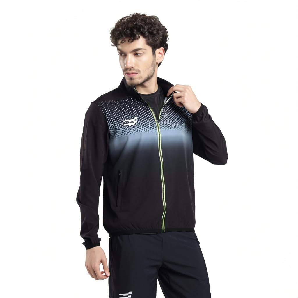 Men's Nano-Shell Lightweight Track Jacket – Nylon-Spandex Full-Zip Performance Top with Zipper Pocket, Quick-Dry Breathable Training Jacket for Running & Sports.-image-44