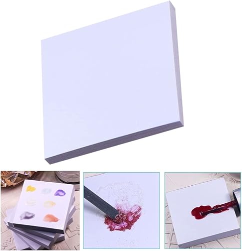 Miniatura 3 de 100 paletas desechables de arte de uñas, para dibujo, maquillaje, mezcla, almohadilla de papel para pintura al óleo, acrílico, acuarelas, gouache