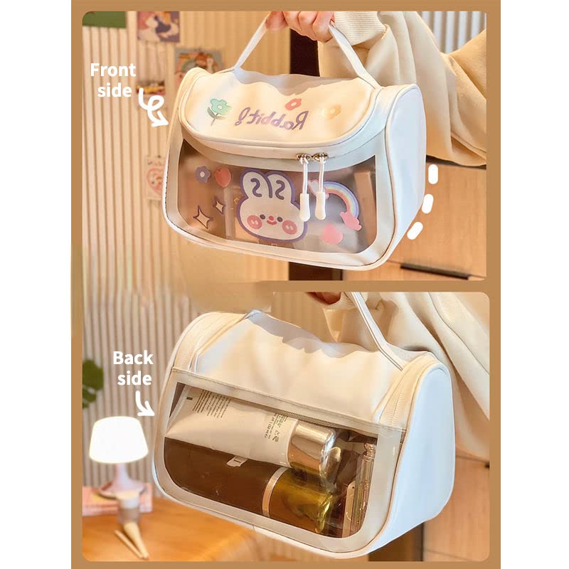 Miniatura 4 de Bolsa de cosméticos kawaii linda bolsa de maquillaje Y2K accesorios estéticos bolsa de maquillaje Y2K bolsa de cosméticos para bolso (blanco)