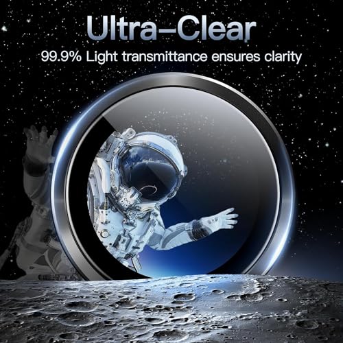 CELLUTION Camera Glass Lens Protector Ring For iPhone 15/15 Plus Case Friendly with Edge to Edge Coverage and Easy Installation, Pack of 1 (Black) 4 51BmFZKHEOL