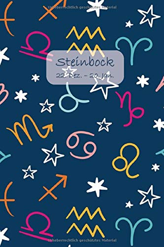Steinbock: Sternzeichen Notizbuch Notizen Journal Tagebuch Ideenbuch Notizheft mit persönlichen Sternzeichen. 120 Seiten Punkteraster soft Cover DIN A5