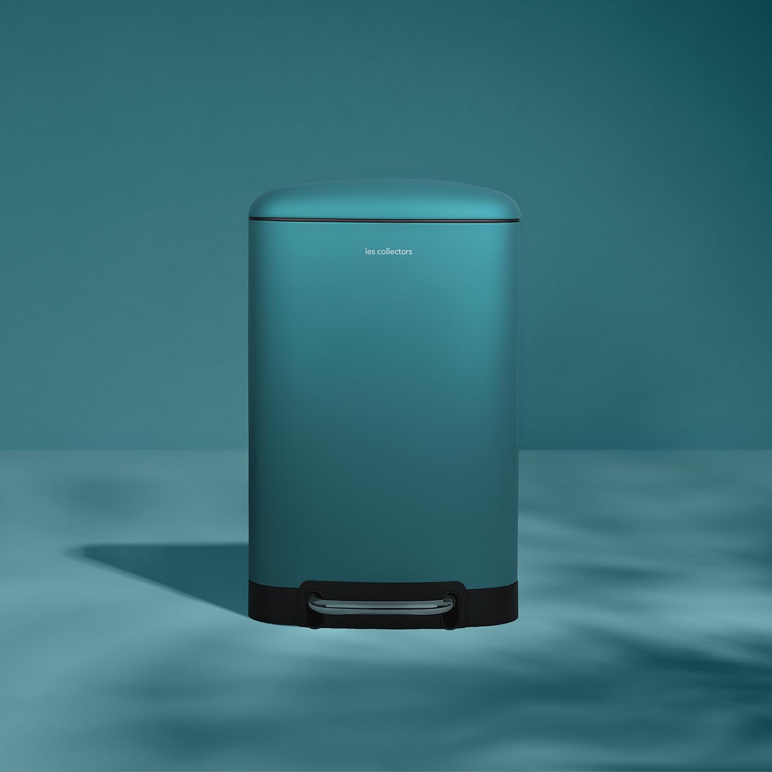 Les Collectors Pattumiera da cucina a pedale N°534, acciaio inox, capacità 20 L, compatibile con sacchi 30 L, contenitore interno rimovibile, finitura mat, resistente, chiusura silenziosa, Turchese