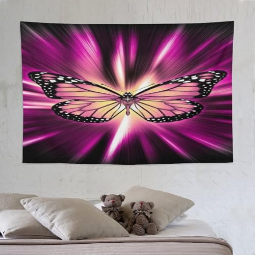 Tapisserie papillon coloré pour habiller un grand mur vide de salon