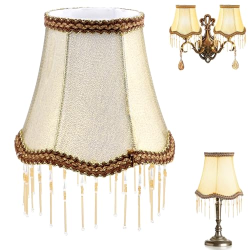 Paralume Retrò Con Frange, Paralume In Tessuto, Paralume Vintage, Paralume Anni '70, Paralumi Antichi, Coprilampada Vintage In Tessuto Per Lampade Da Tavolo E Da Terra E14/E27, Lampade Da Parete