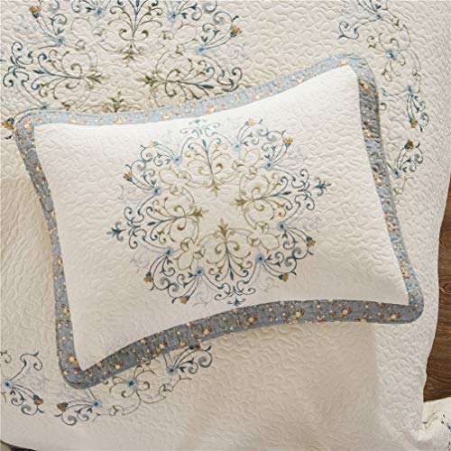 Couvre-lit matelassé King Size doux | Parure lit double 3 pièces