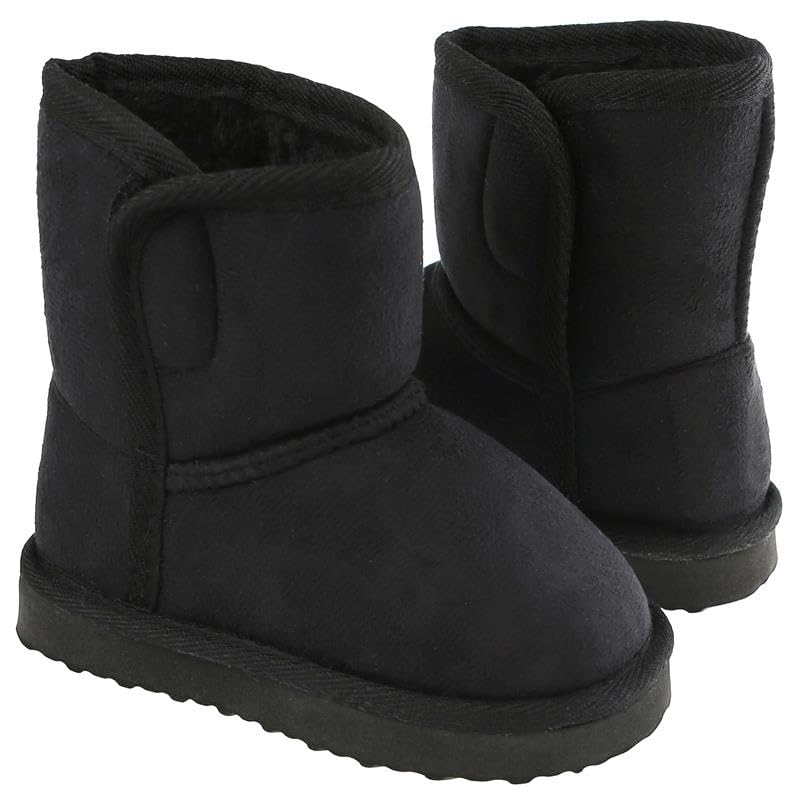Capelli New York Toddler Girls Faux Suede Lined Solid Fashion Boots Black 53