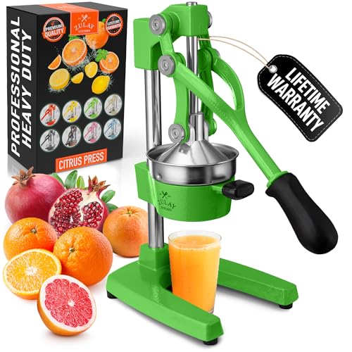Image of Zulay Kitchen Cast Iron Juicer - Heavy Duty Manual Juicer with Detachable Strainers for Easy Cleaning, Orange Juice Press for Citrus Fruits, Perfect for Bartenders, Juice Lovers & Health Enthusiasts