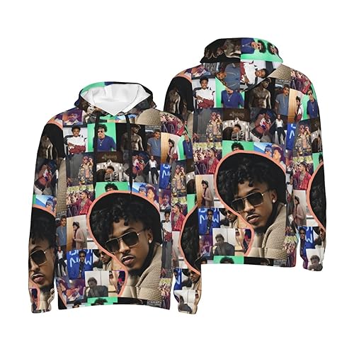 COIRBLISS August Alsina Hoodie Men Pocket Sweatshirt Hooded Pullover Long Sleeve Shirt Fashion Warm Sweater Top3
