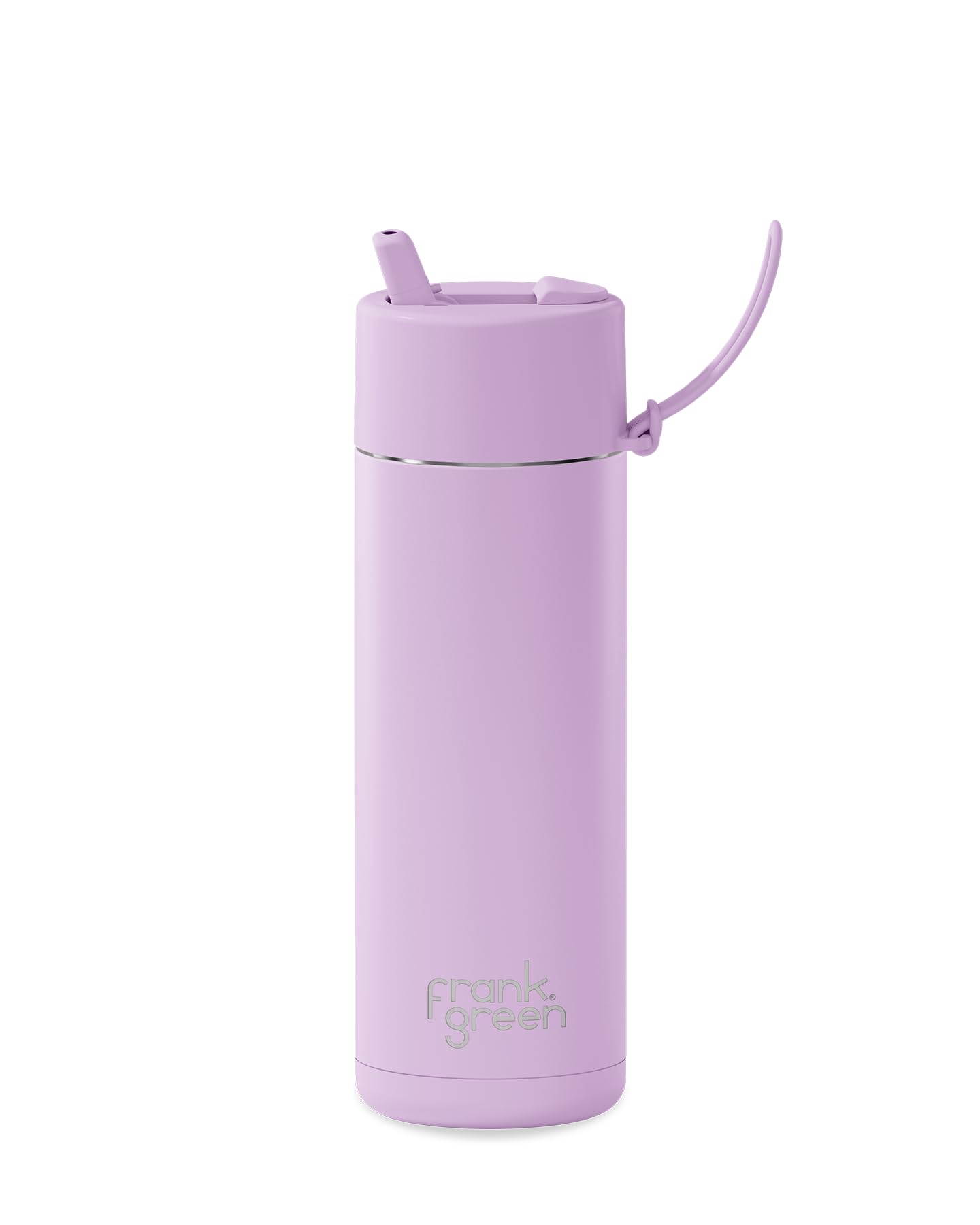 frank greenCeramic Reusable Bottle - Stainless Steel Water Bottle With Straw, Insulated Water Bottle, Metal Water Bottle - Flip Straw Lid - 20oz - Lilac Haze