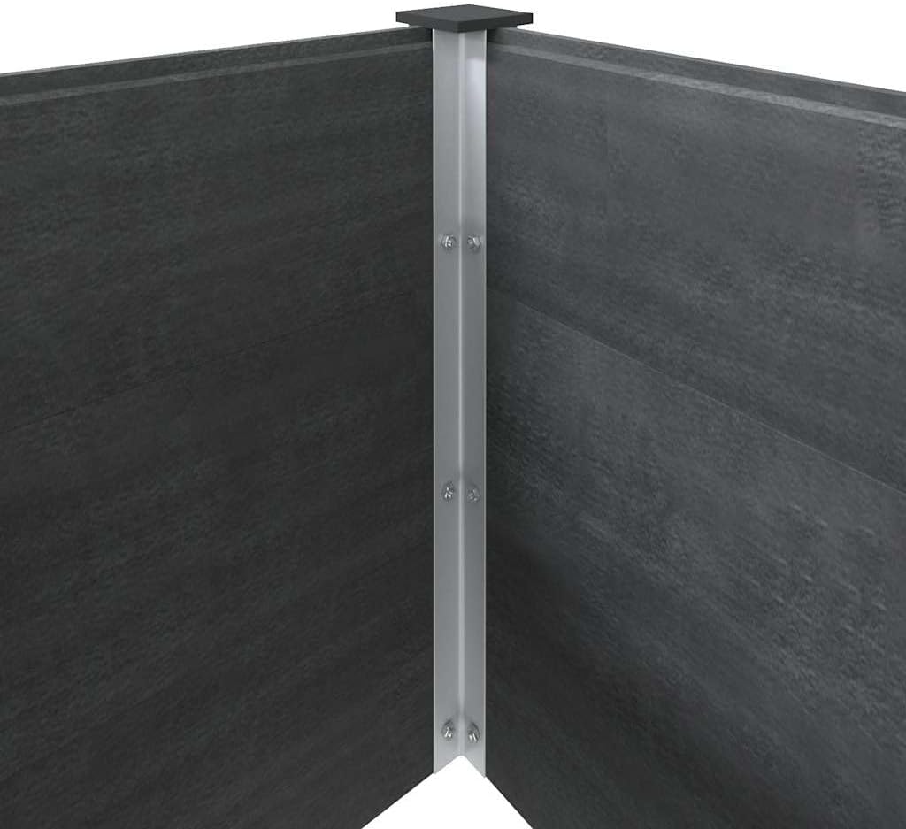 Large Grey Wood Plastic Composite Raised Garden Bed 78.7 x 78.7 x 35.8 in Matte Rectangular Planter Box Outdoor Durable Raised Planter for Patio Balcony and Garden