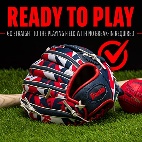 Image of Franklin Sports Kids Baseball Gloves - RTP Youth Teeball Glove + Ball Set - Boys + Girls Teeball Mitt Set - Kids + Toddlers - 9.5 inch