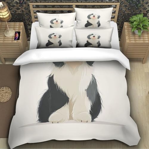 Housse de Couette Chien Mignon Parure de Lit 200x200 microfibre - 5