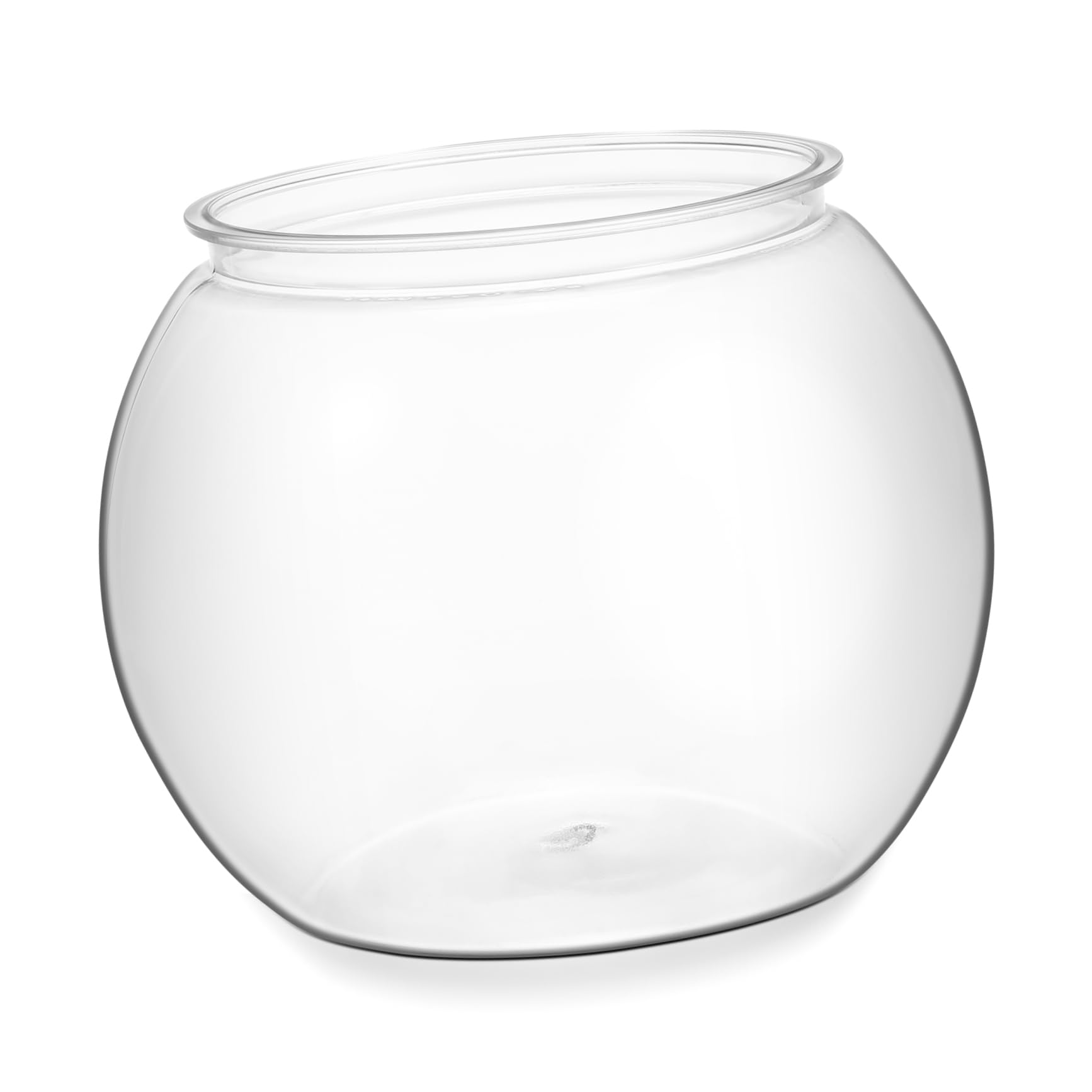 Pecera Plástica Transparente Redonda para Escritorio Acuario Pequeño Durable de Pet Decoración para Oficina y Resistente a para Peces Betta y Tortugas