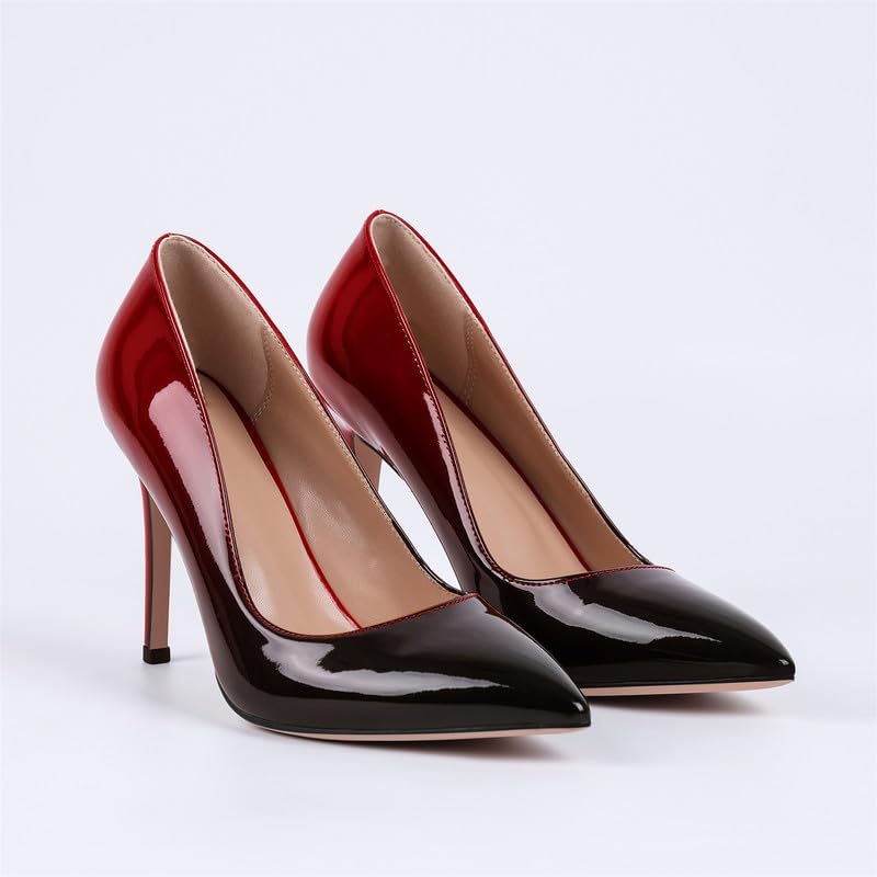 Image of Women's Stiletto High Heels Pumps for Women-4IN Pointed Toe Classic Pumps for Dress Party Wedding Evening Date Night Sexy Slip-On Shoes