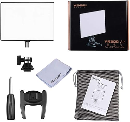 Yongnuo YN300 Luz de video de fotografía de aire, iluminación de relleno de fotografía en cámara 3200-5500K ajustable