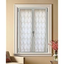 Visillos Bordados Para Ventanas mauro visillos Cortos para Ventanas y Puerta-Visillos Bordados-Ancho cm 45-60-88-Listos para colgar-88x128 cm