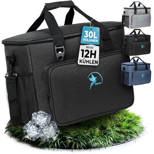 Obics® Kühltasche 30L faltbar - Einkaufstasche & Lunch-Tasche groß...