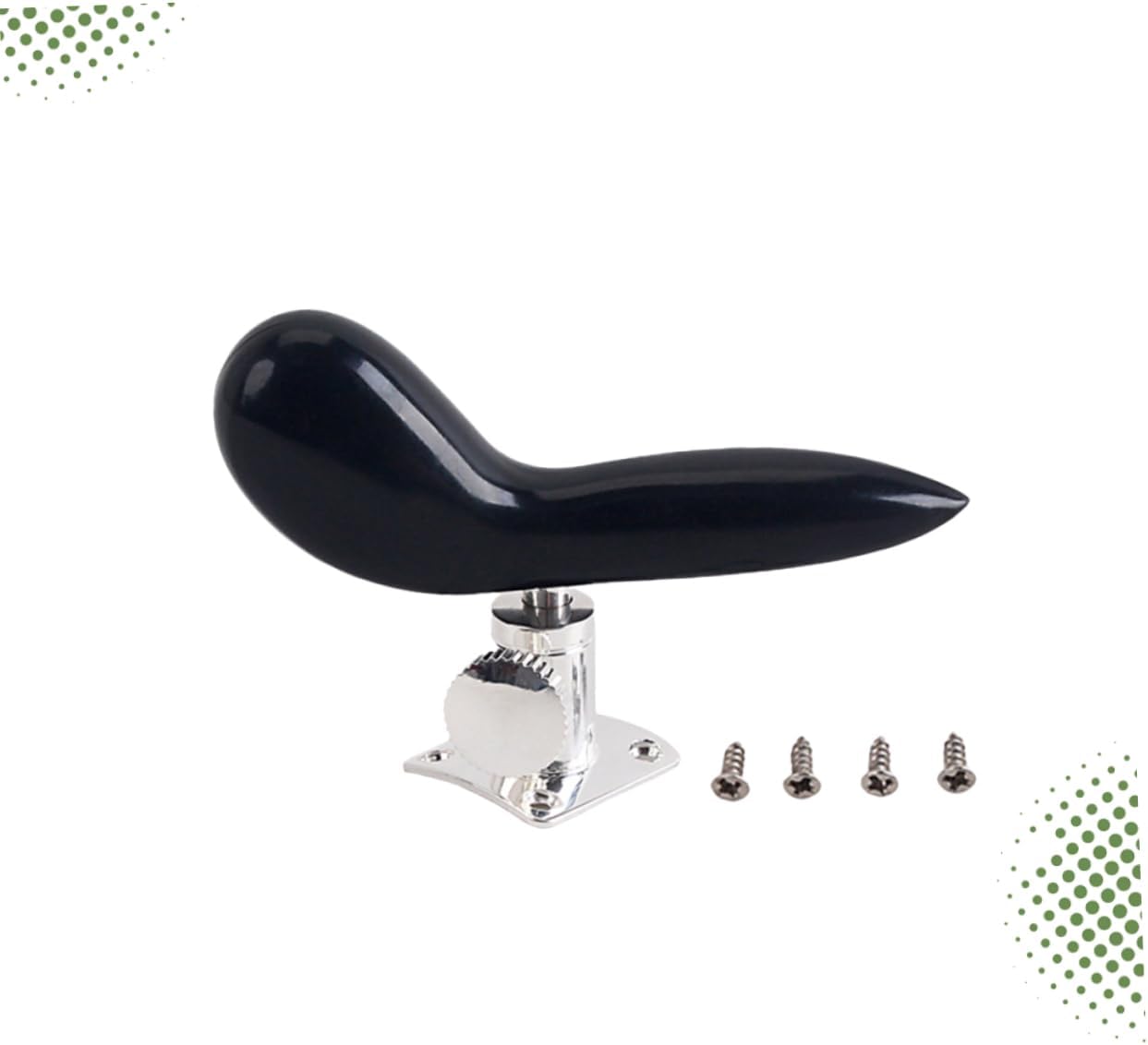 Bassoon Hand Holder Base Ergonomic Saddle Rest | Bakelite and Metal, Black Glossy Finish, Easy Install and Removal, Stage Accessory for Bassoon