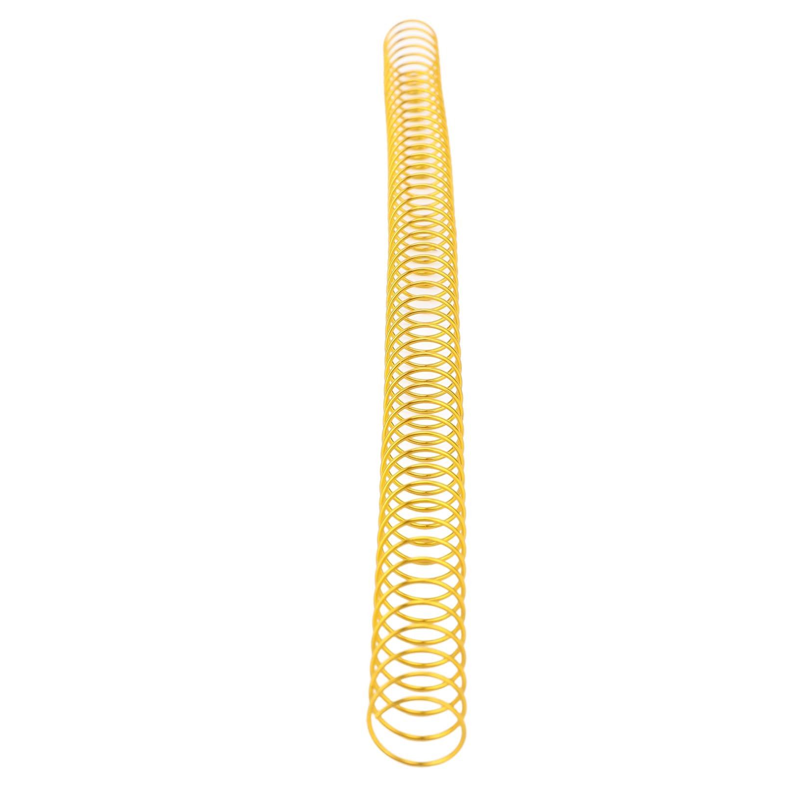 Alomejor Eisen-Spiralbindespulen, 100 Stück, 9/16 Zoll, 48 Ringe, Verhältnis 4:1, 115 Blatt Kapazität für A4-Papier, Einfach zu Verwendende Bindespiralen für Büro und Unternehmen (GOLD)