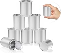 Esamploe 8 Pack 1/4 Pint Empty Metal Paint Cans with Lids - Durable Tinplate Touch-Up Paint Storage Containers for Crafts & Leftovers