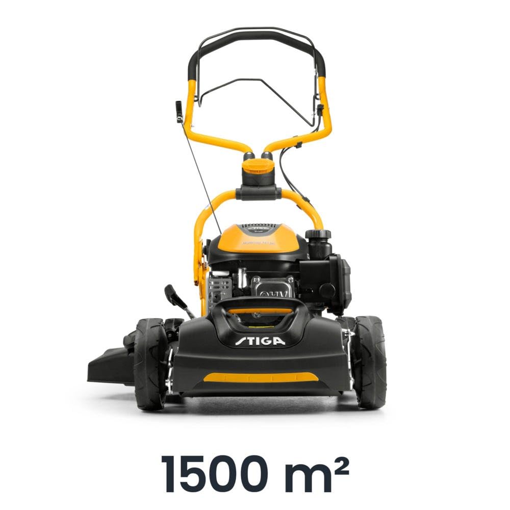 STIGA Multiclip 747 SD Cortacésped Térmico, 139 CC, 45 cm - Mulching Integrado, Manillar Fulcrum - Céspedes