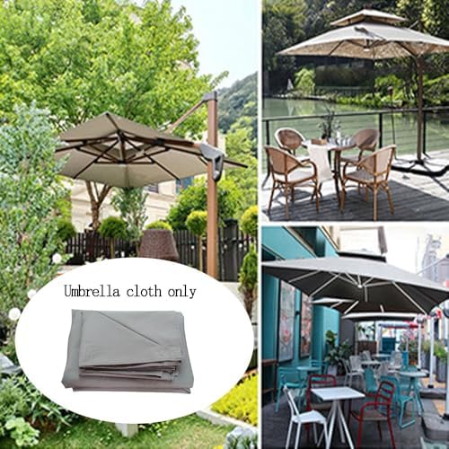 10x10ft Square Umbrella Replacement Canopy, Green Cantilever Patio Cover, Double Top Cloth for Garden & Backyard - Durable, Weather-Resistant Canopy for Outdoor Use