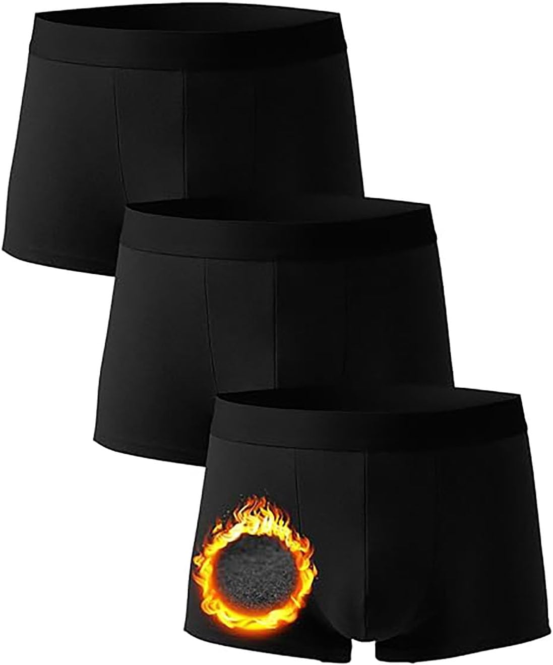 Fleece Lined Thermal Underwear for Men, Winter Thermal Boxers for Men,Boxers Briefs Winter Underwear Thermal