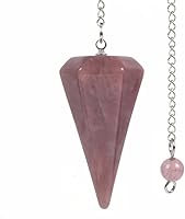 Vista 26 de Justinstones - Dije de piedras preciosas con cristales de roca hexagonales en punta reiki chakra