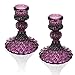 2 glass candle sticks