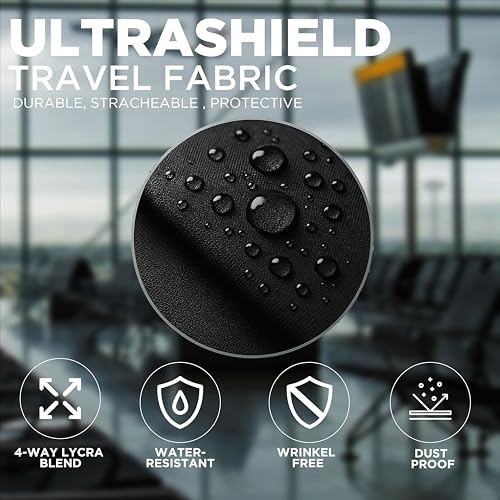 Image of WanderWraps Spendex Polyester Protective Luggage Cover | Hard Luggage Trolley Bag Cover | Washable | Dust Proof | Stretchable | L - 28 inch | Ascendron