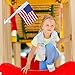 Peryiter 2 Sets American Flag Swing Set American Flag for Playset with Pole Playset Accessories 4th of July Decorations and Treehouse Playhouse Backyard Decorations