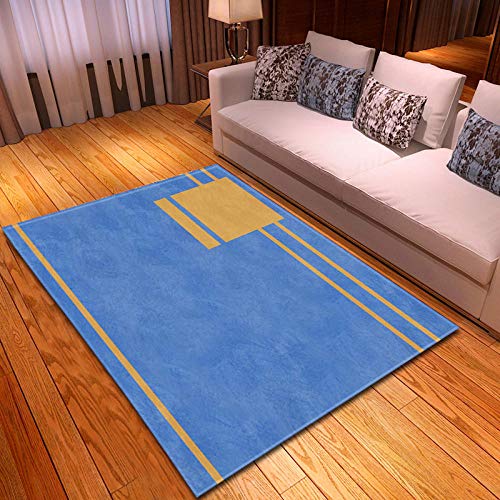 Alfombras Salon 160X230 Pelo Corto Rayas Amarillas Marca AHCMYK