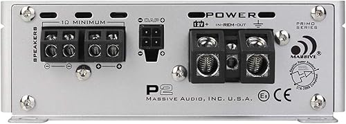 Miniatura 4 de Massive Audio PX6-180 vatios x 6  2 ohmios, 350 vatios x 3  4 ohmios puente, amplificador de 6 canales, ATO integrado, clip delantero y trasero LED