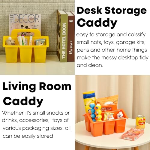 ALINK 6-Pack Classroom Caddy Storage Baskets - 4 Compartments - Image 4