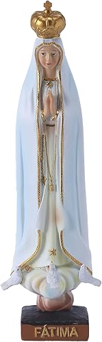 Miniatura 1 de Figuras de Nuestra Señora de Fátima de 8 pulgadas de alto regalos religiosos estatua de Nuestra Señora de Fátima figuras católicas de la Virgen de
