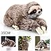 yqs Peluche 35 Cm en Peluche Jouet Trois Doigts Câlin Couché Animaux Réaliste Mignon Doux en Peluche Paresseux Critters Enfants Cadeaux Poupée d'anniversaire
