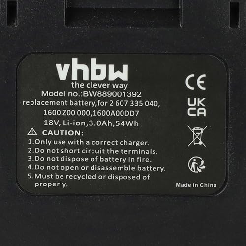 Batterie Bosch AdvancedOrbit 18 vhbw 18V avec cellules Li-Ion durables - 5