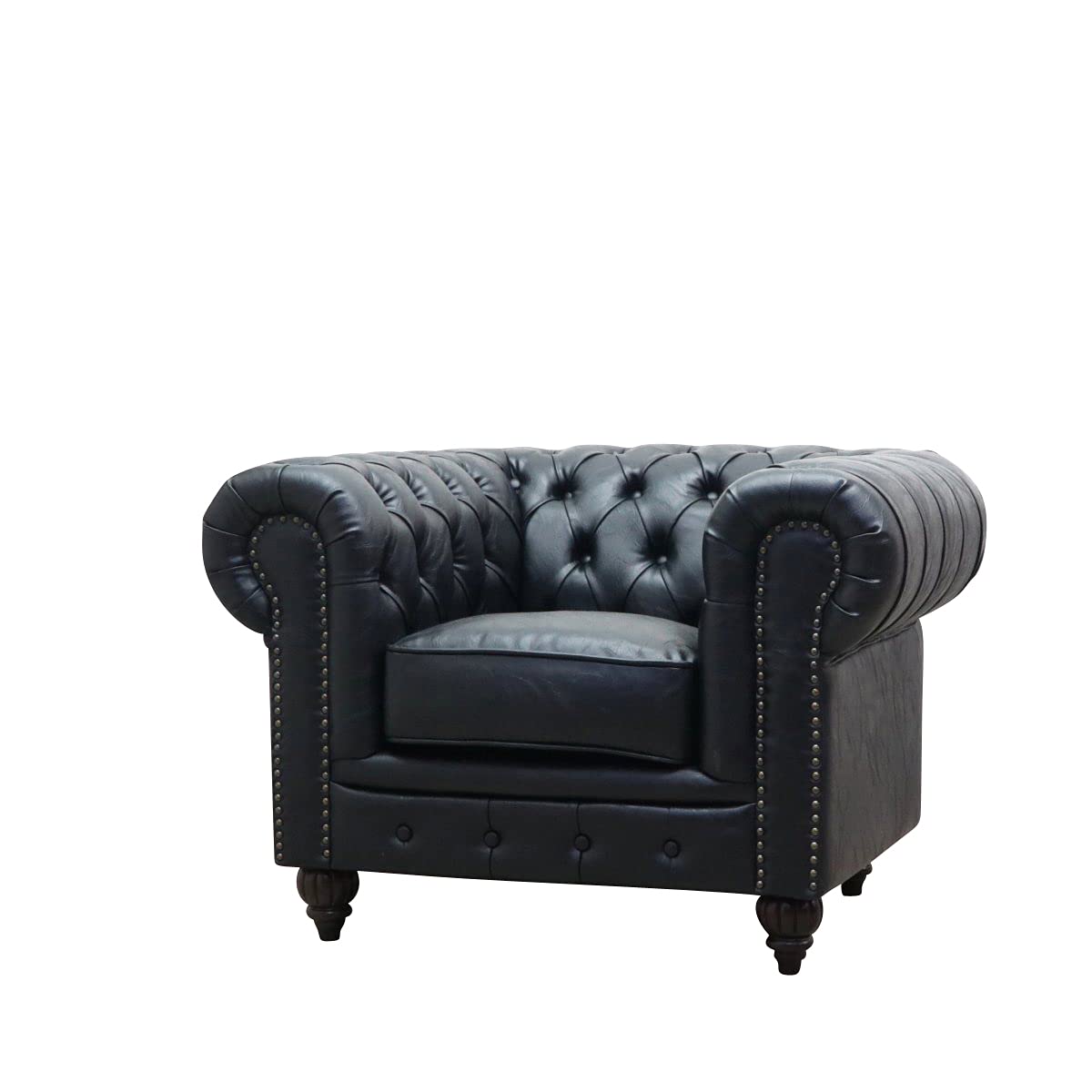 Amazon｜1人掛け チェスター クラブマンソファ ソファ アンティーク W