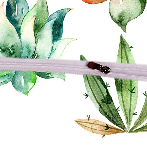 Feelyou Bright Cactus Printed Bedding Set Twin For Girls Boys Green Plants Succulents Bedding Duvet Cover Kids Teen Nature Art Soft Microfiber Bedroom Decorative 2 Piece Comforter Cover Chic #TOP5