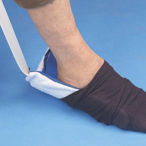Relaxus Flexible Sock and Stocking Aid. Put on Your Sock Without Bending, White